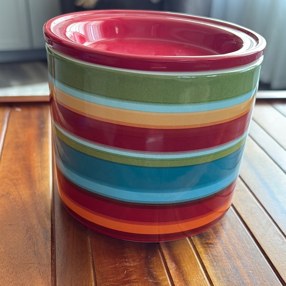 Pier 1 Vintage Summer Striped Canister